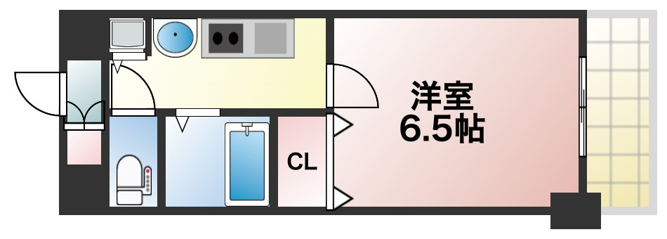 ライジングコート岸里玉出駅前の間取り