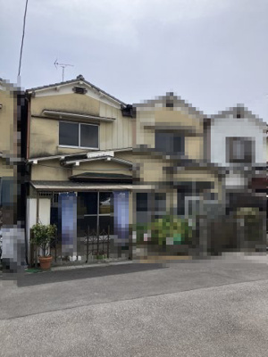 【前面道路含む現地写真】 | 大津市下阪本1丁目6-7　売土地 | 対象物件は左側戸建