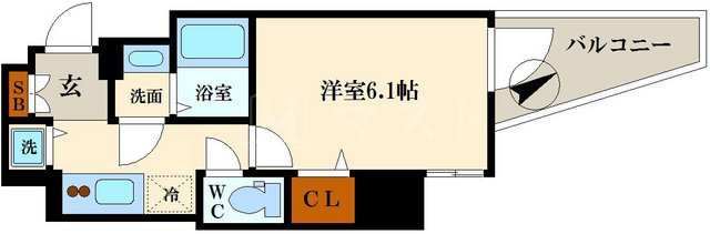 ララプレイス難波・シエールの間取り