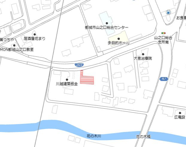 都城市山之口町花木の売地の土地図