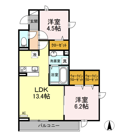 ゼファーコートⅡの間取り