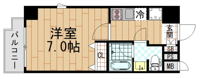 ヴェール近大前( 近畿大学 一人暮らし )の間取り