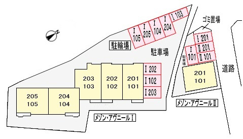 メゾン・アヴニールIの区画図