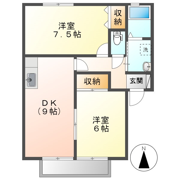 レイモンドサンヴィレッジＡの間取り