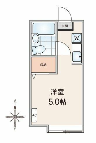 南向きの明るいワンルーム