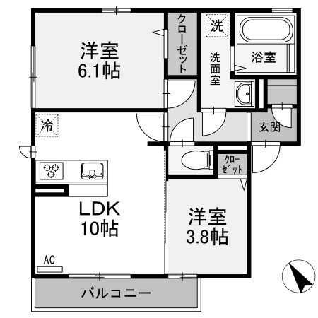 【間取り】 | コーポ光新宿