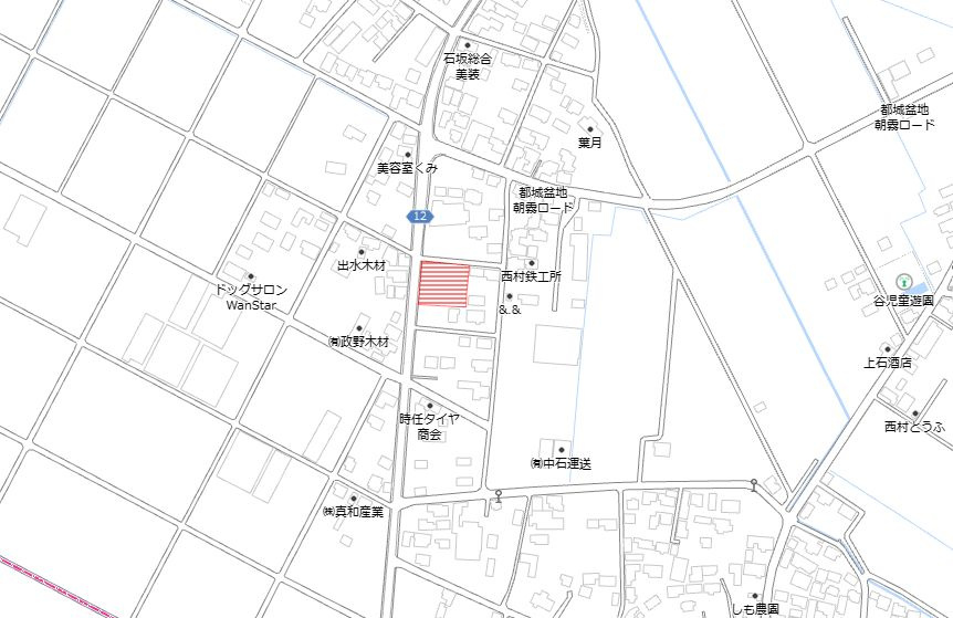 北諸県郡三股町大字樺山の売地の土地図