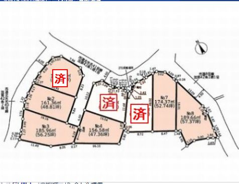 【土地図】 | 秦野市北矢名　土地（売地）　全8区画 | 秦野市北矢名　土地（売地）　全8区画