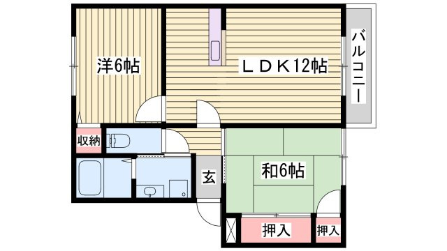 パセオ広畑Ⅰの間取り