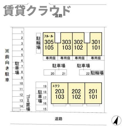 グリシーヌ 　フルールの区画図