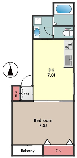 【間取り】 | Y+ | ゆったりとした1DK！