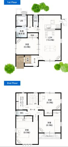 【間取り】 | 「アイパッソの家」熊本市中央区黒髪4丁目　1号地