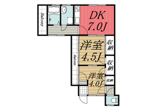 【間取り】 | 第6キセツコーポ