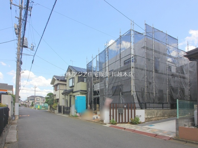 川越市砂新田第11期　新築戸建の前面道路含む現地写真