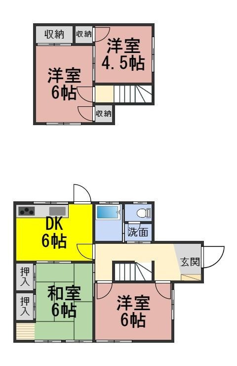 ６１７５６　本巣市仏生寺中古戸建ての間取り
