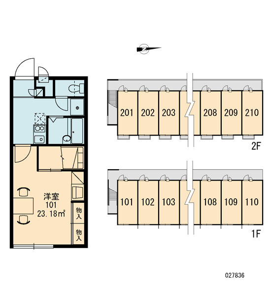レオパレスさくらの区画図|画像3