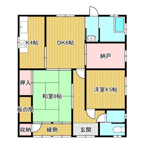 【間取り】 | 小竹新山崎貸家