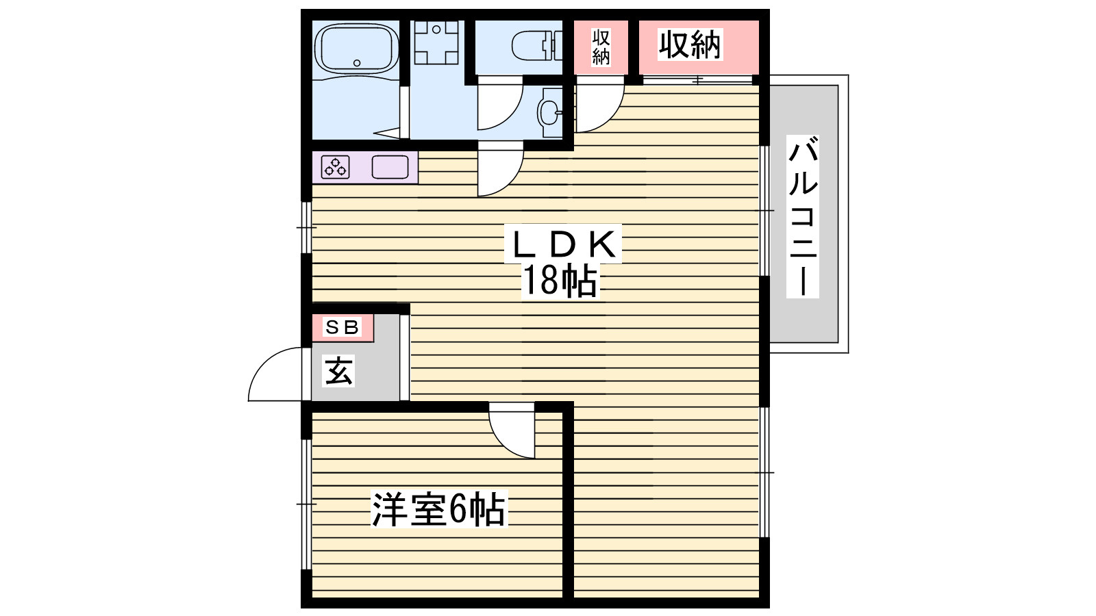 大喜小松ハイツⅠの間取り