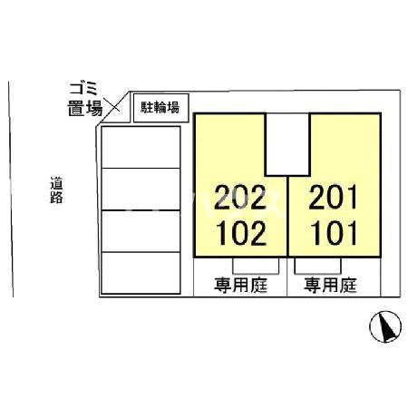 習志野市東習志野３丁目のアパートの区画図
