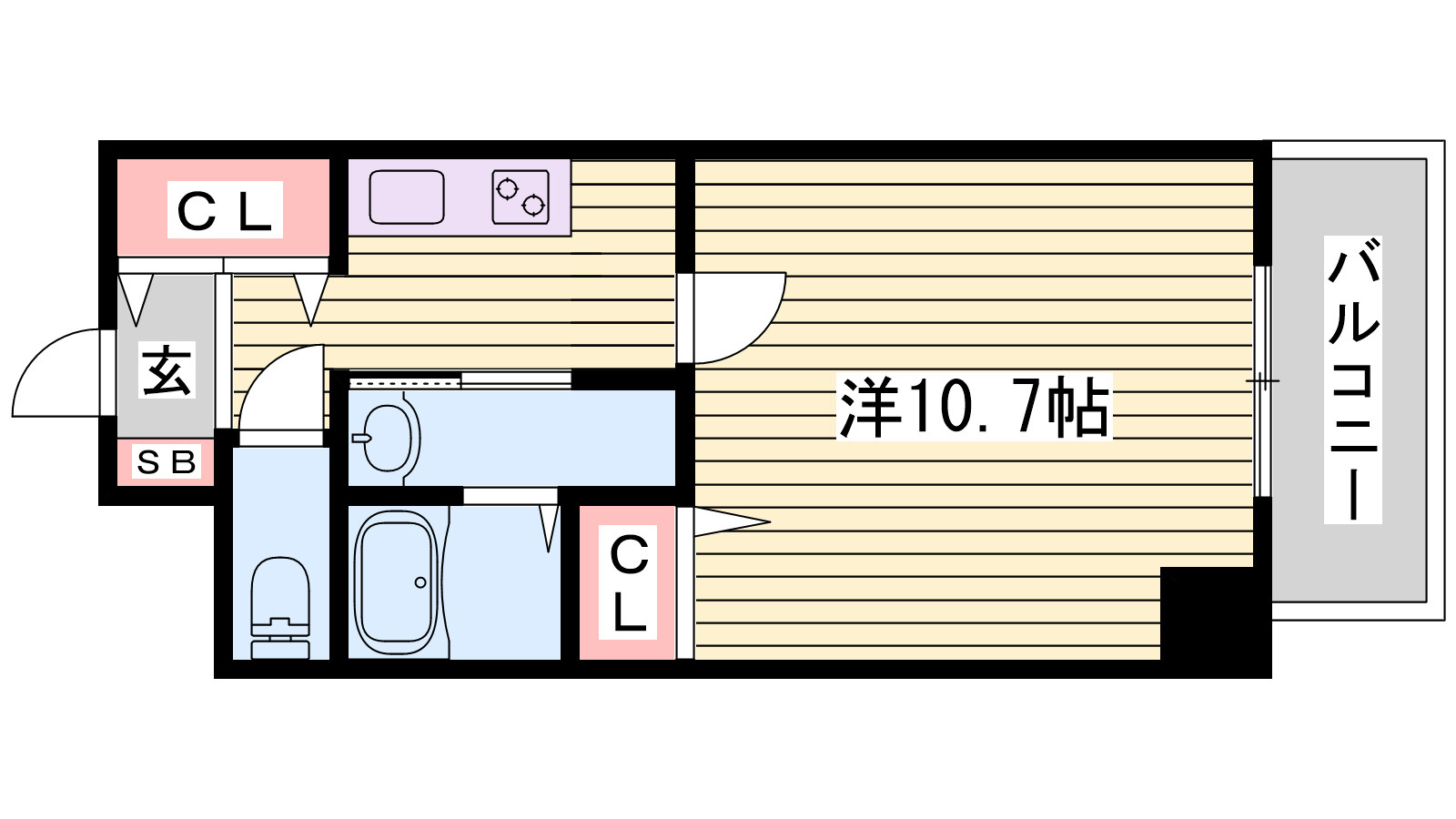 YKハイツ西明石Ⅱの間取り
