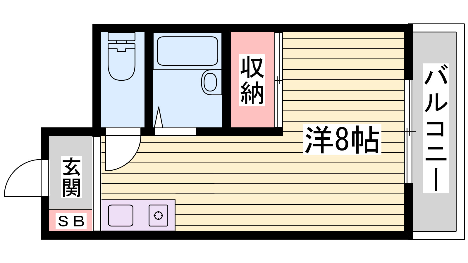 神戸市垂水区仲田３丁目の賃貸マンションの間取り