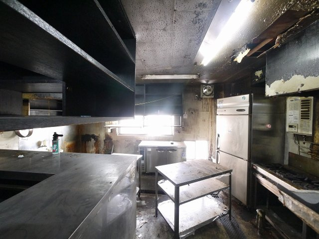 萬田店舗のキッチン