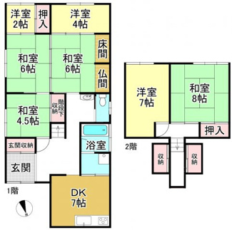 【間取り】 | 本堅田⑤　N貸家