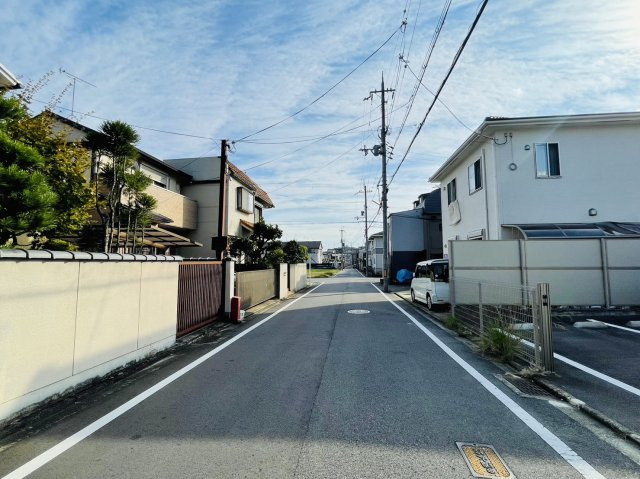 一乗寺染殿町　2号地　建築条件付土地の前面道路含む現地写真