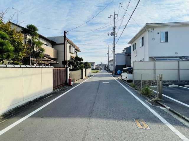 一乗寺染殿町　2号地　建築条件付土地の前面道路含む現地写真