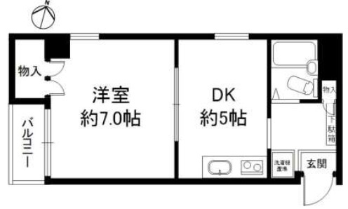 サンパレス２１六甲１の間取り