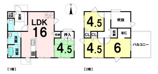 【間取り】 | 野洲市比留田　中古戸建（築後未入居）