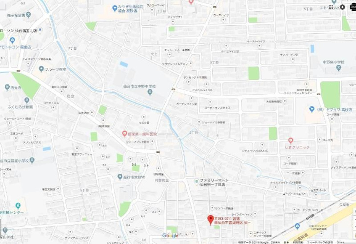 【地図】フリーダムヒル中野栄A棟 