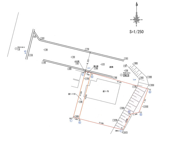 紫波郡紫波町日詰字七久保1-76の区画図