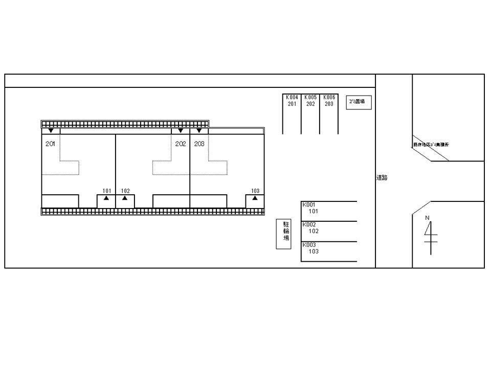 ヴィラ・フィオーレの区画図|駐車場