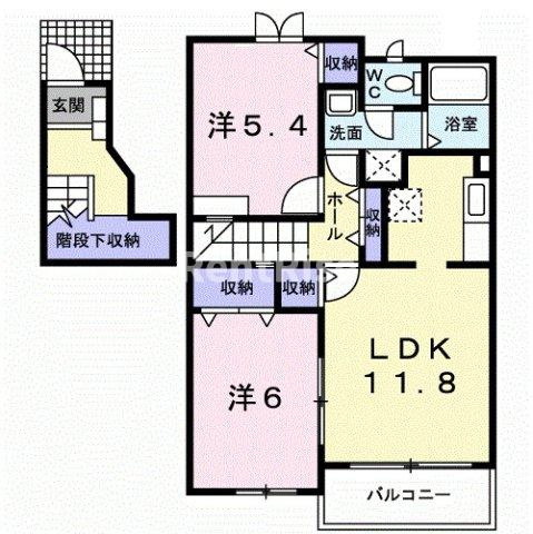 カーサアルジェントＢの間取り