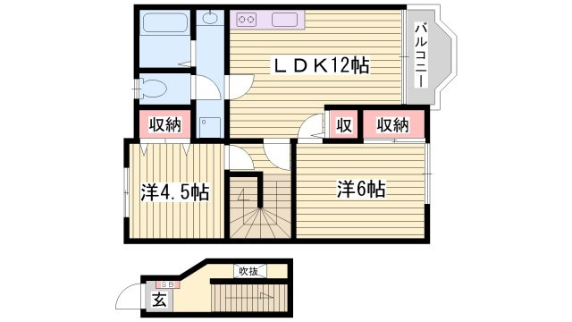 ヴァンヴェールＡの間取り