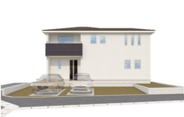 上里町七本木75期（全2棟）1号棟の外観パース|1号棟