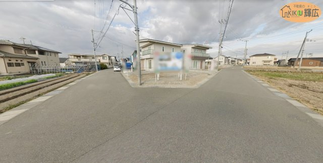 高砂市荒井町小松原4丁目（全8区画）3号地 土地の前面道路含む現地写真|前面道路は広々としておりますので、お車の運転が苦手な方でも安心ですね。
