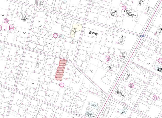 都城市鷹尾３丁目の売地の土地図