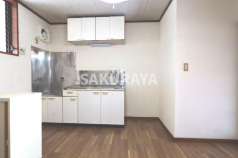 永倉コーポ1号棟のキッチン|2026年4月撮影。