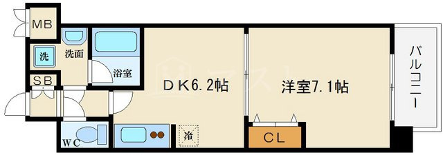 南森町プライマリーワンの間取り