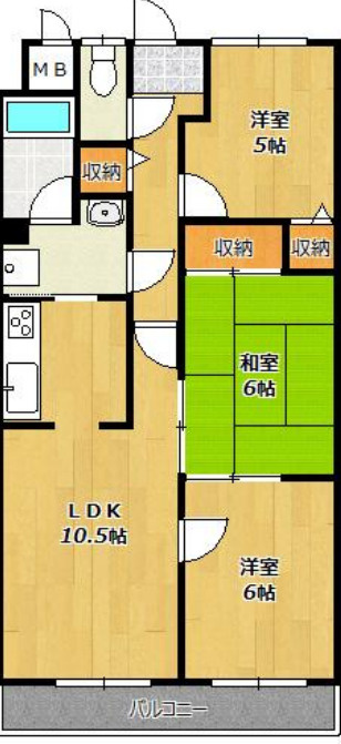 ラフェスタ大塩の間取り