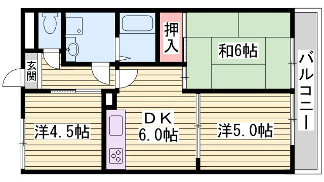 ベネフィス魚住Ⅰの間取り