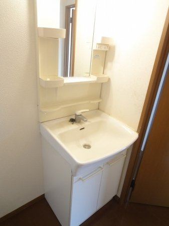 熊本市南区御幸笛田６丁目のアパートの独立洗面台