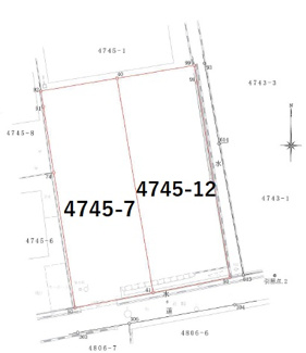 【土地図】 | 土地（宇部市西梶返二丁目4745-7，12）約122坪