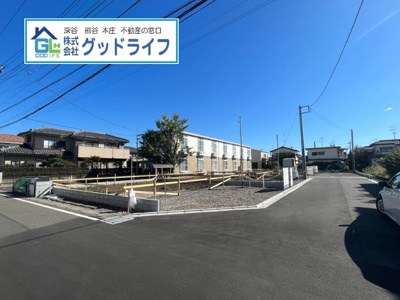 【前面道路含む現地写真】 | 深谷市西大沼　全5棟　新築戸建　2号棟　LiveleGardens