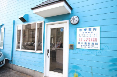 西川動物病院まで1100ｍ
