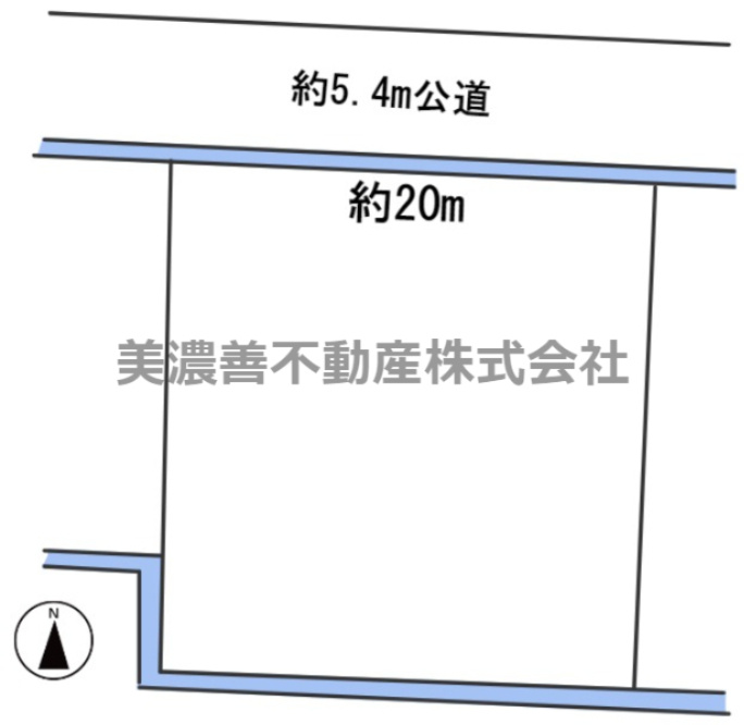 ６１８２２　岐阜市城望町土地の区画図