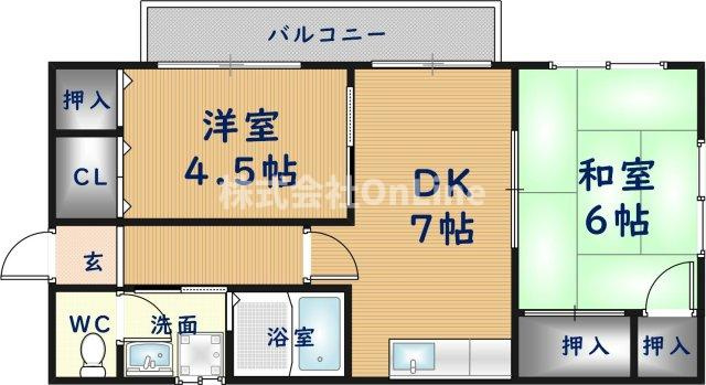 【間取り】 | グリーンハイツ志紀Ⅱ