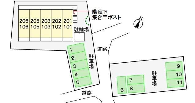 サンビレッジの区画図